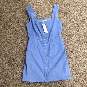 Urban outfitters blue corduroy button up dress size 6